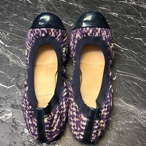 J crew stretchy ballerina flats